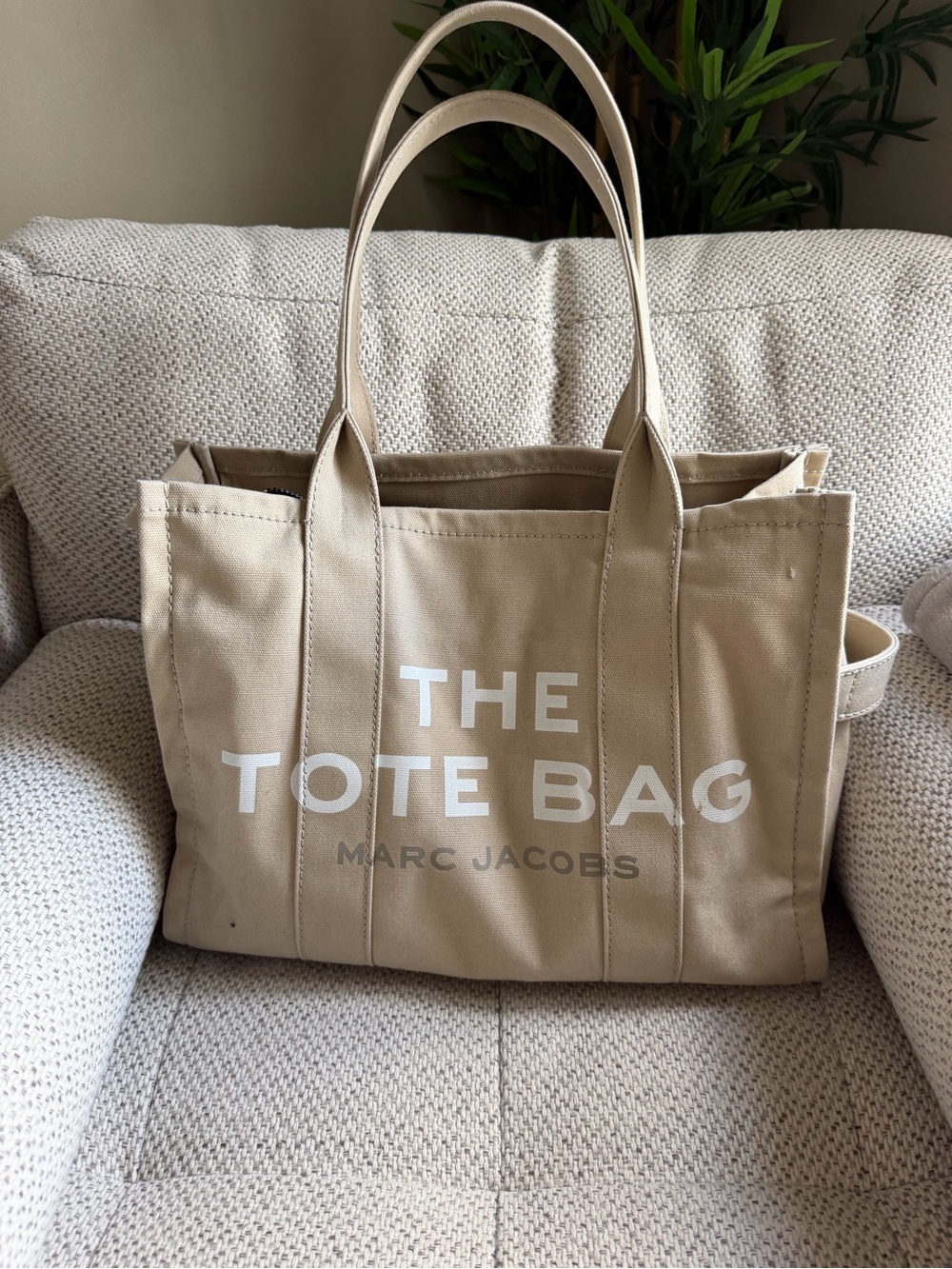 Marc Jacobs Beige Canvas "The Tote Bag" Shoulder Tote medium